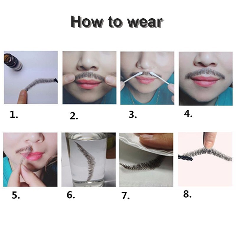 how to put on a fake beard